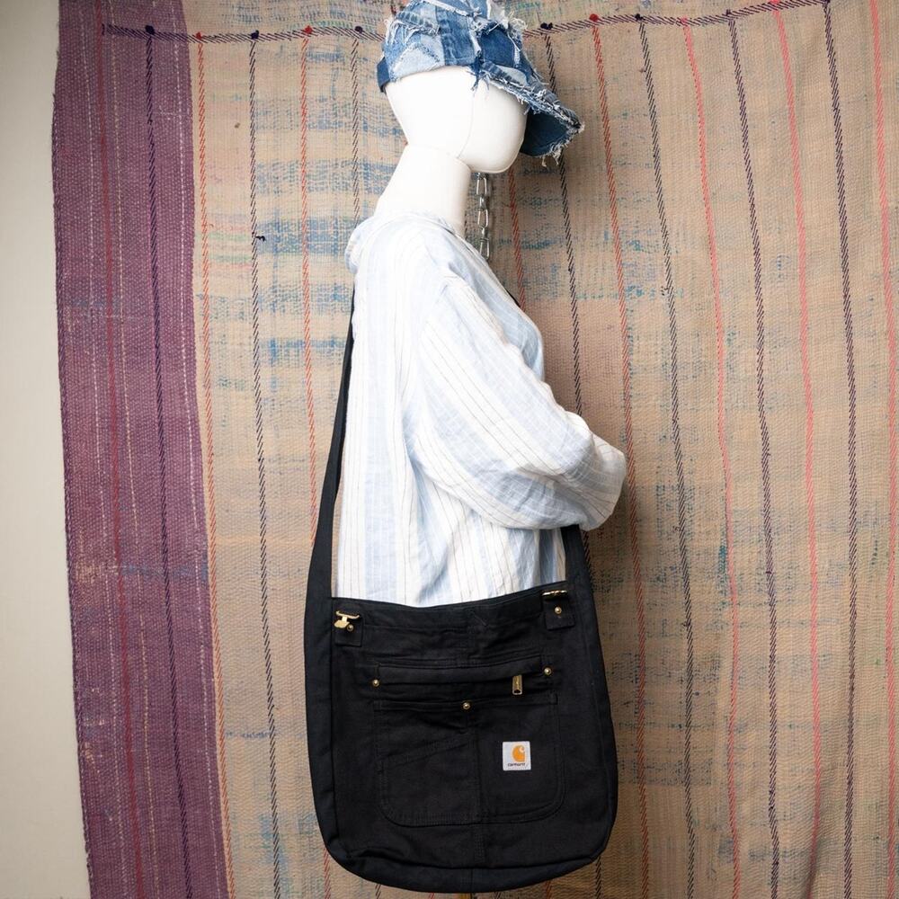 Custom upcycled carhartt tote bag / crossbody bag - Picture 2 of 7